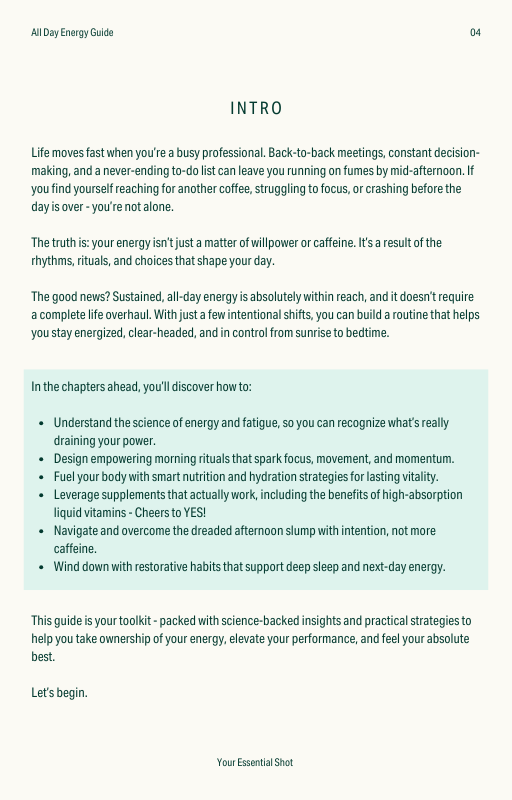 The Busy Professionals Guide To All-Day Energy